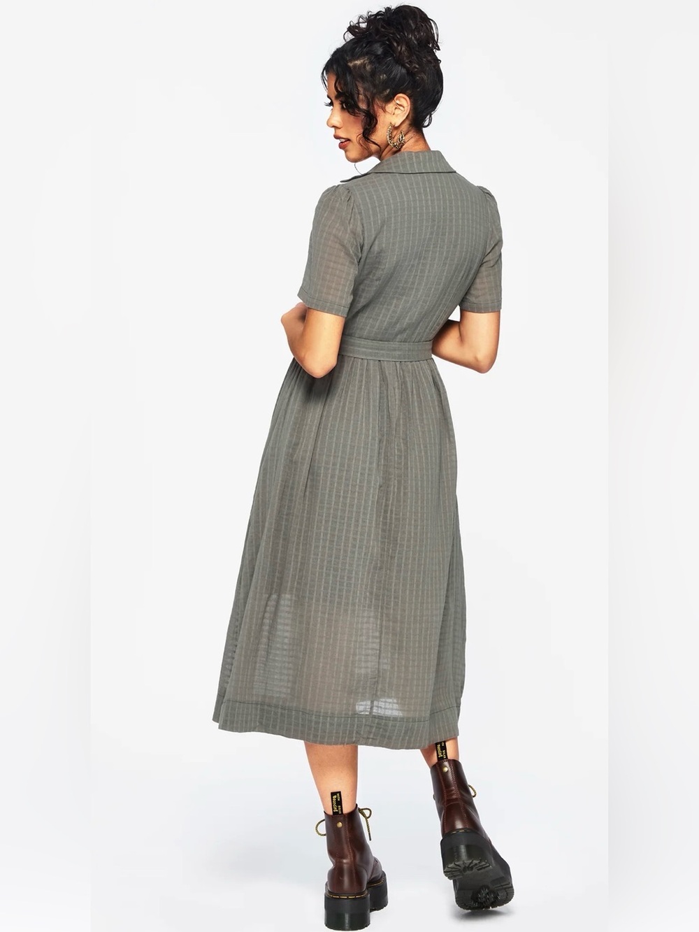 Disturbia Koax Mushroom Embroidered Midi Dress Green US 8 Whimsygoth - Picture 5 of 10